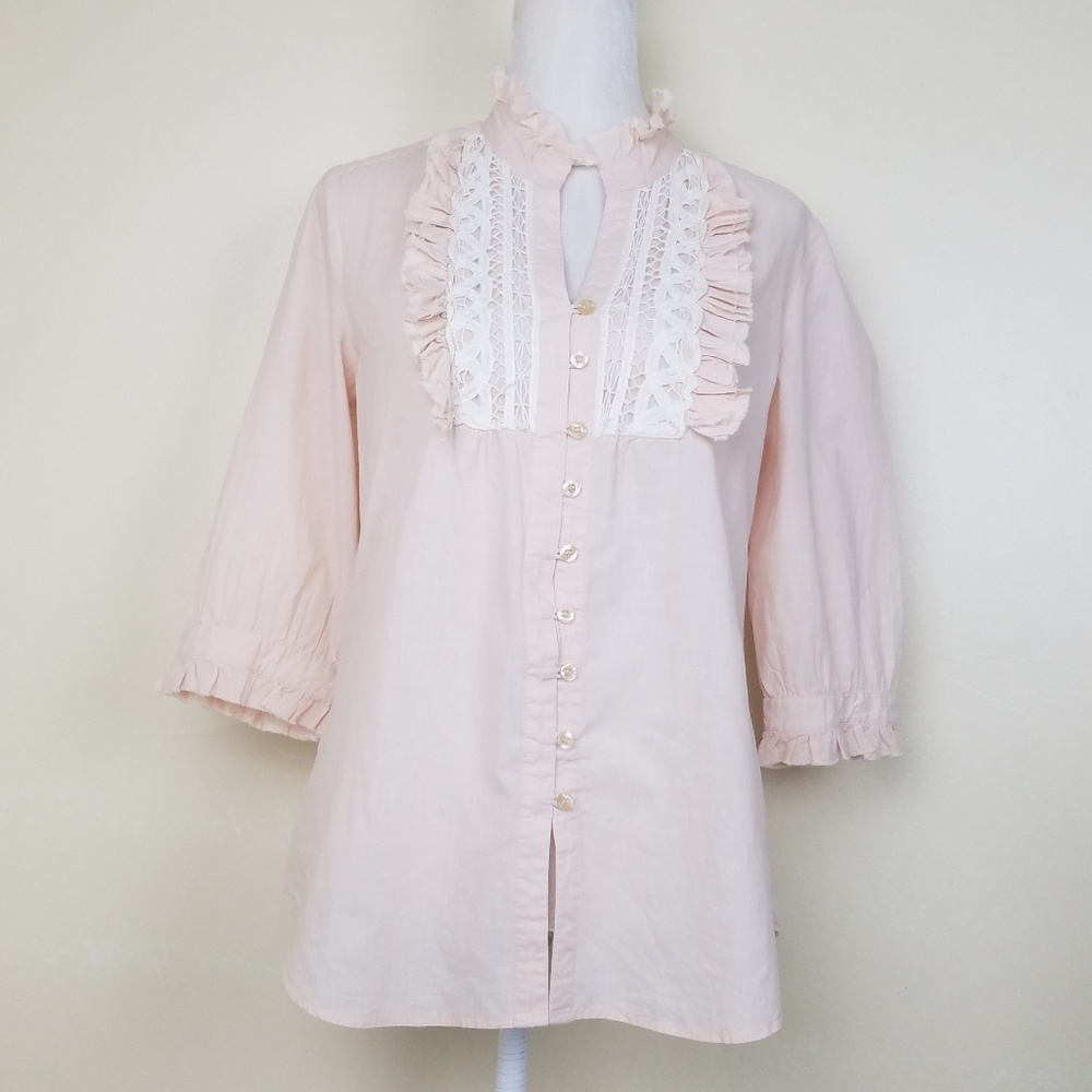 Capacity Unlimited Cotton Shirt Blouse Size Med
